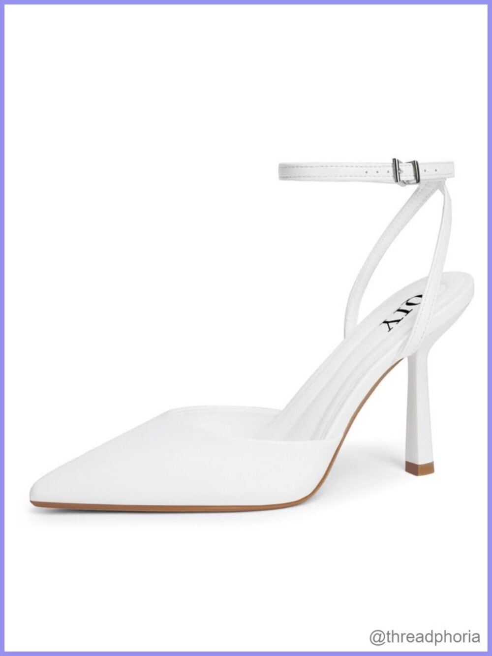 QIY Women's Closed Toe Stiletto Heels Pointed Toe Ankle Strap Pumps